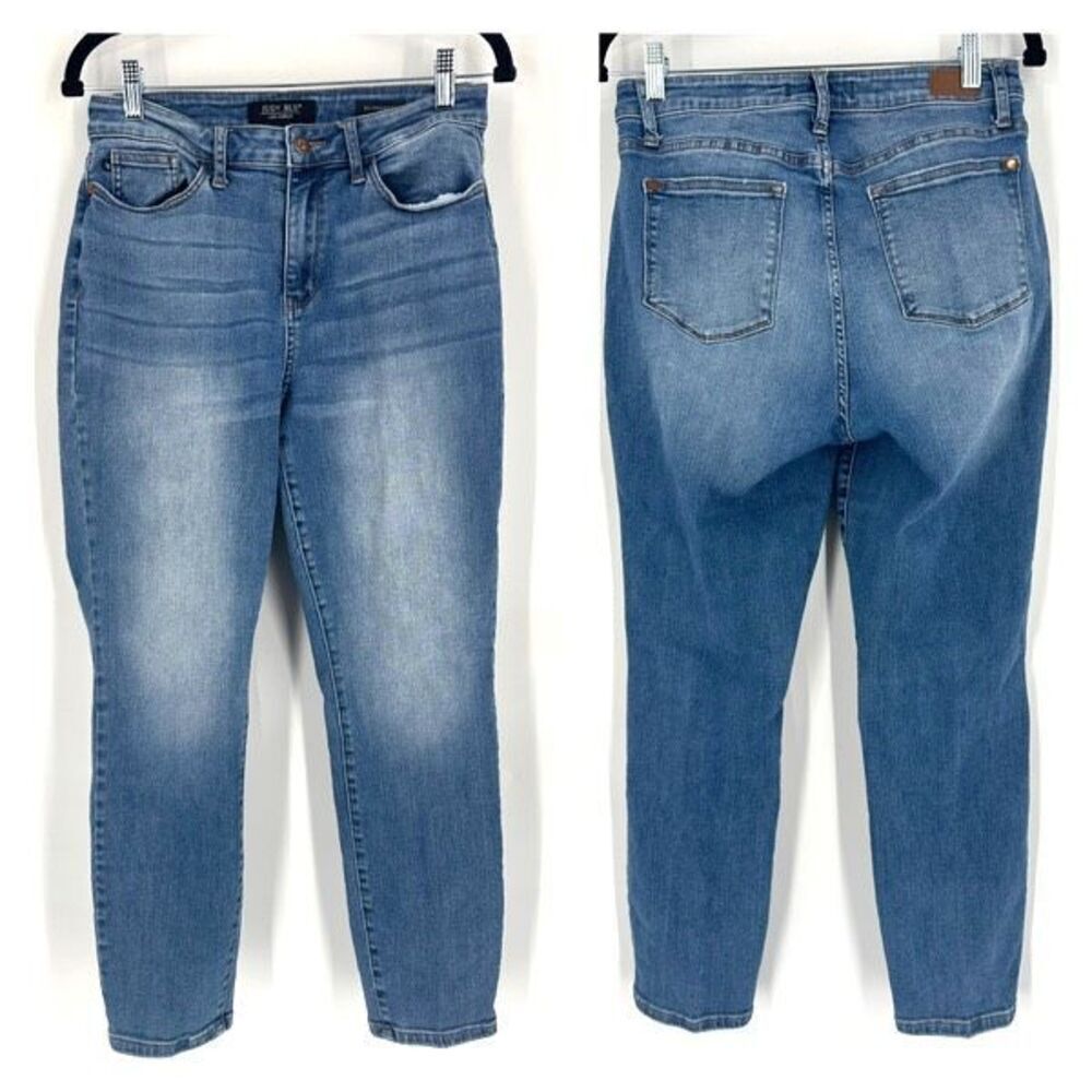 Judy Blue Women's High-Rise Boyfriend Fit Jeans Blue Denim Size 29